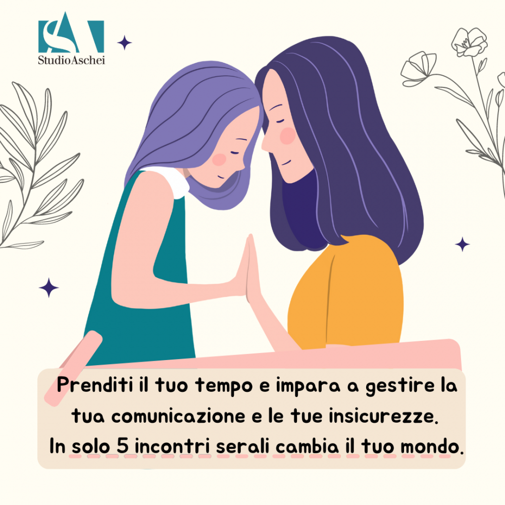 fumetto di due giovani ragazze potrebbero essere anche madre e figlia-studio-aschei-promozione-corso coach online